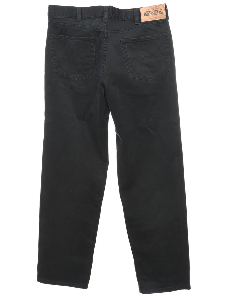Black Straight Fit Jeans - W35 L33