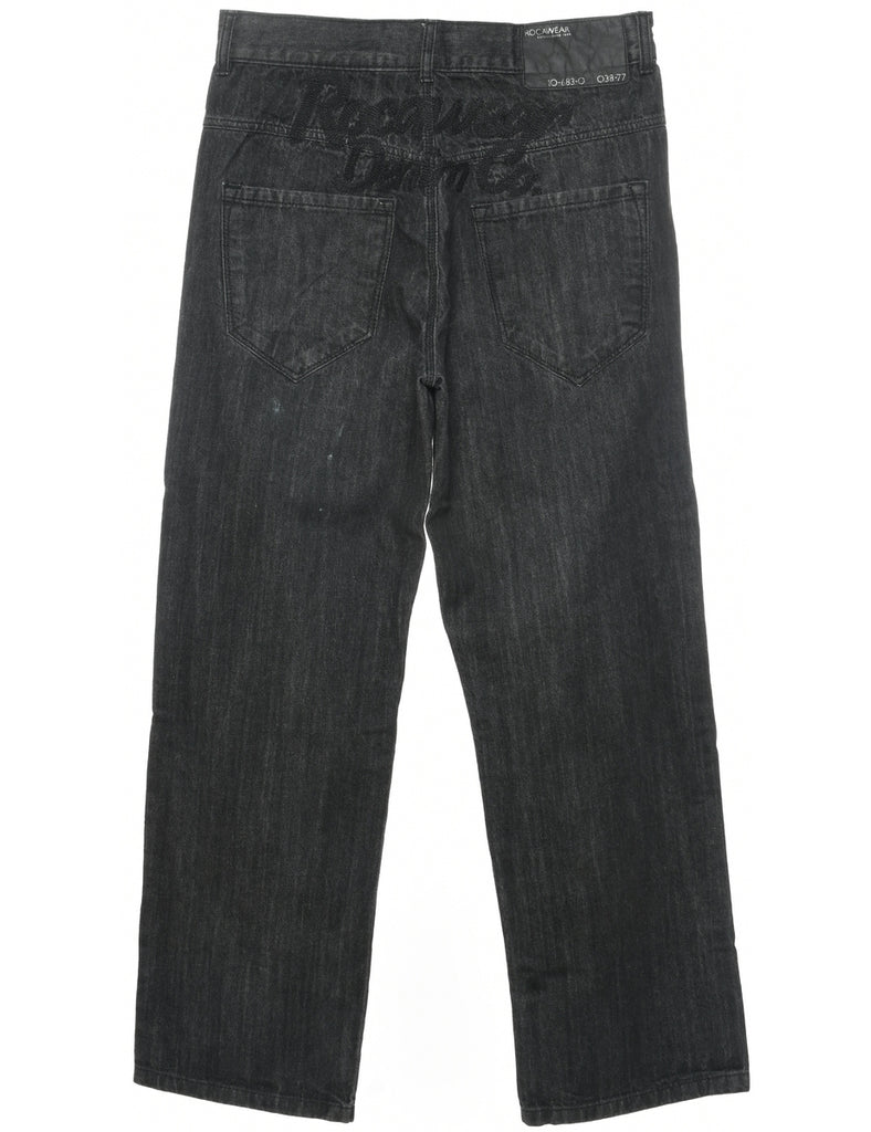 Black Straight Fit Jeans - W34 L32