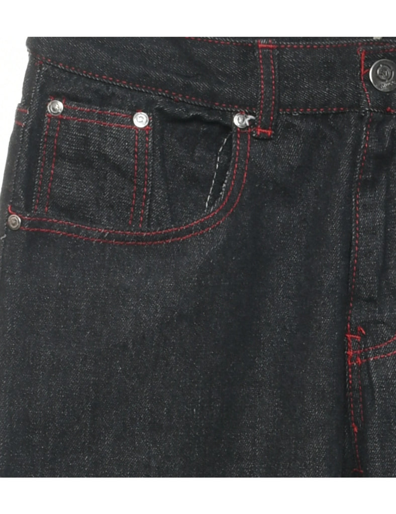 Black Straight Fit Jeans - W34 L32