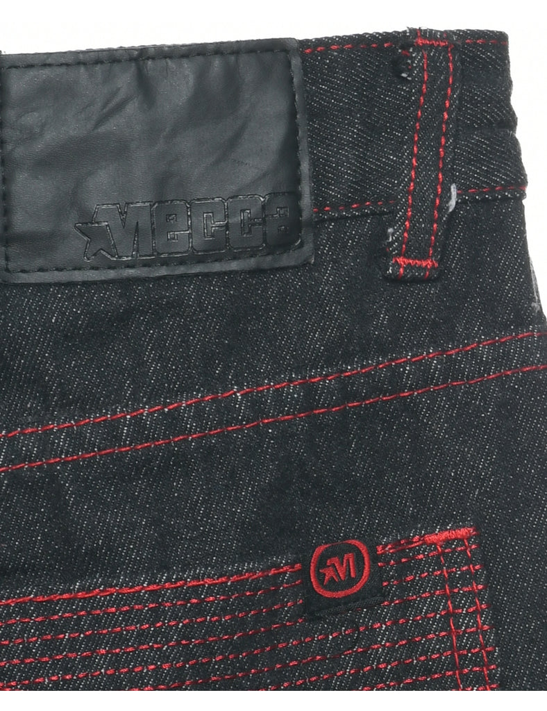 Black Straight Fit Jeans - W34 L32
