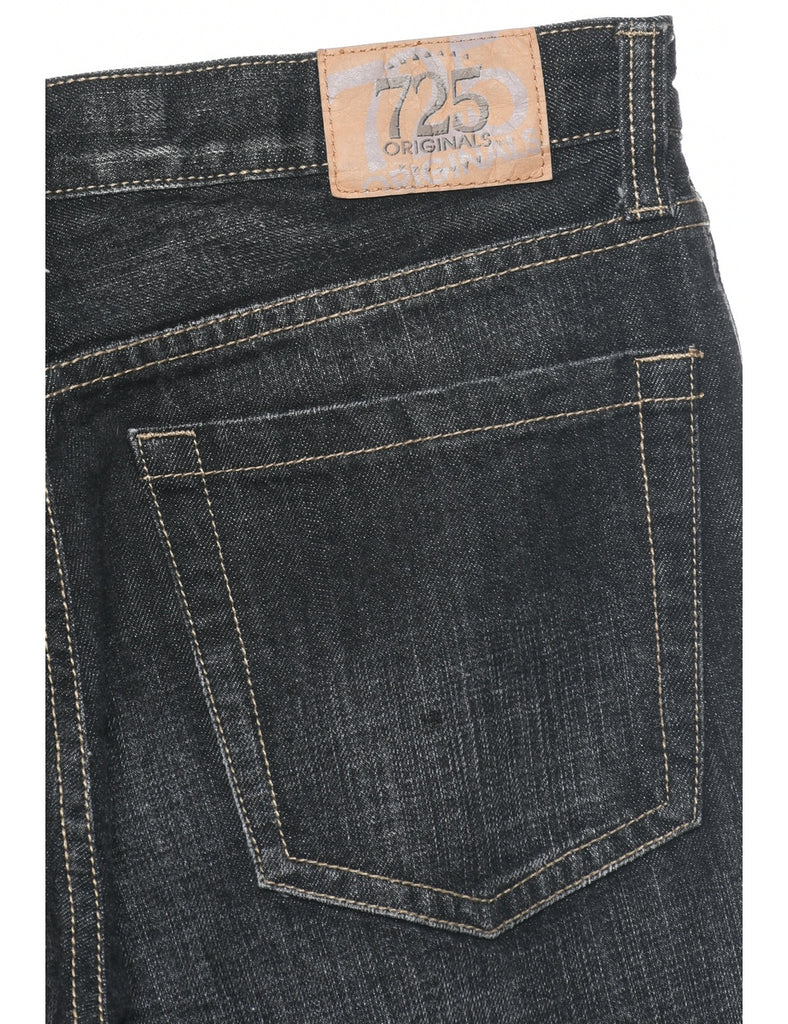 Black Straight Fit Jeans - W34 L32