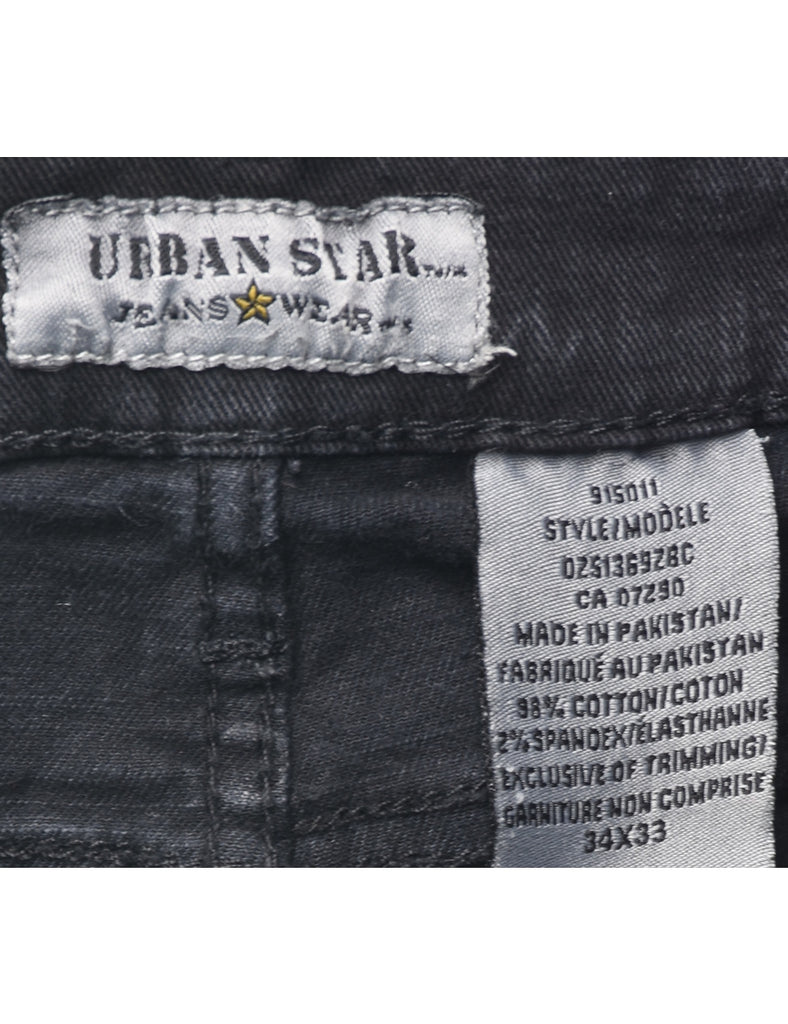 Black Straight Fit Jeans - W34 L33