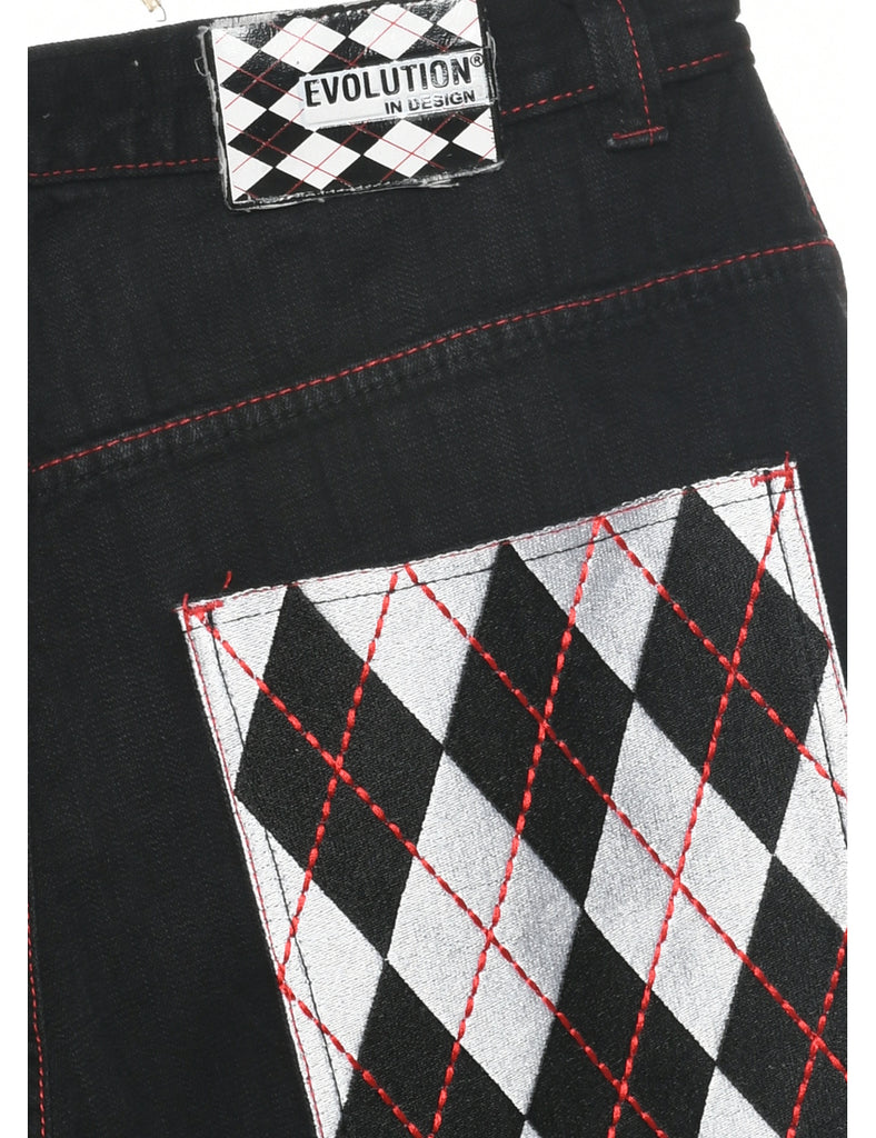 Black Straight Fit Jeans - W34 L34