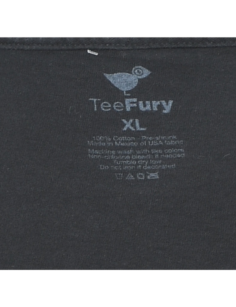 Black 'This Is My Design' Printed T-shirt - XL