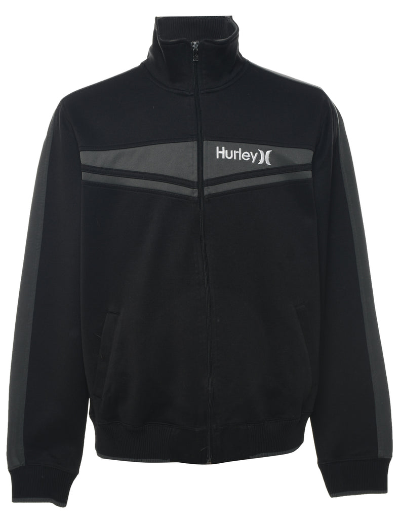 Black Track Top - L