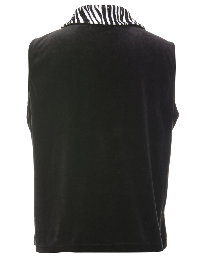 Black Track Top - L