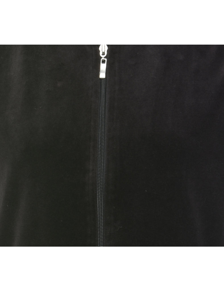 Black Track Top - L