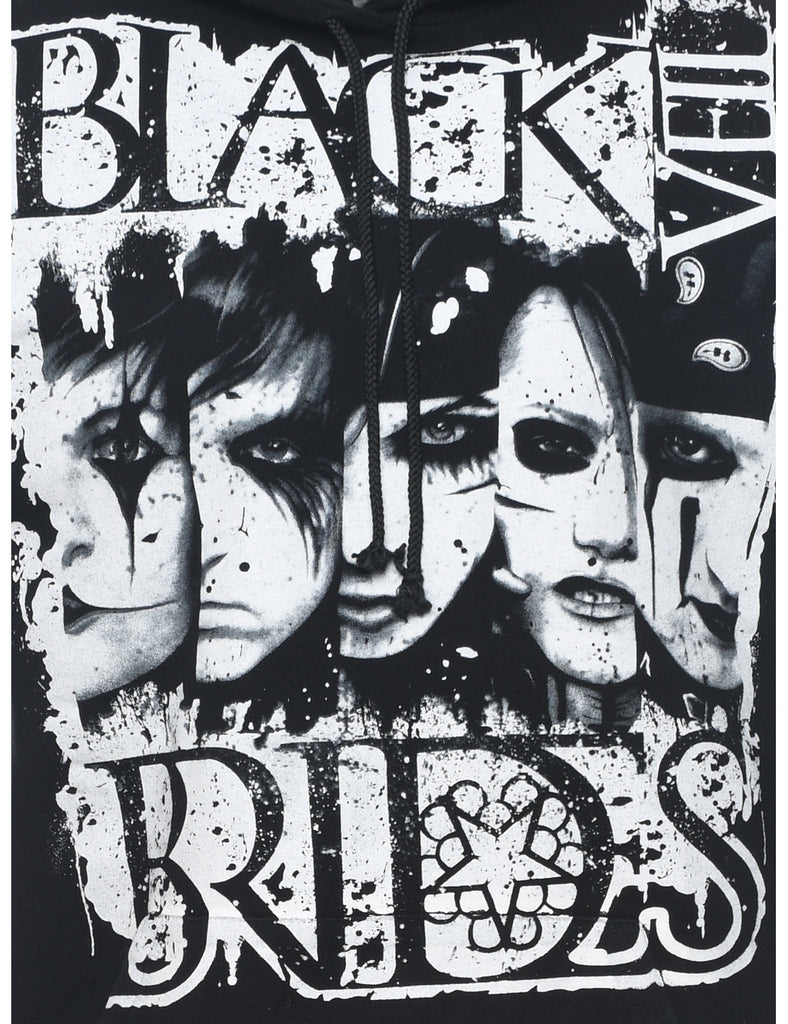 Black Veil Brides Black & White Printed Hoodie - M