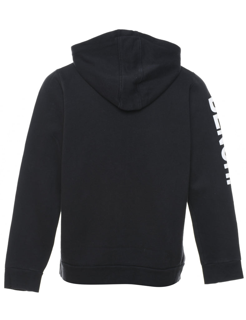 Black & White Classic Bench Printed Hoodie - M