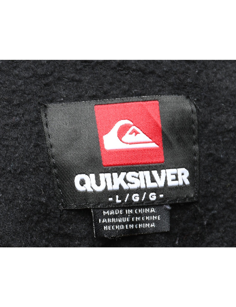 Black & White Quicksilver Hooded Sweatshirt  - L
