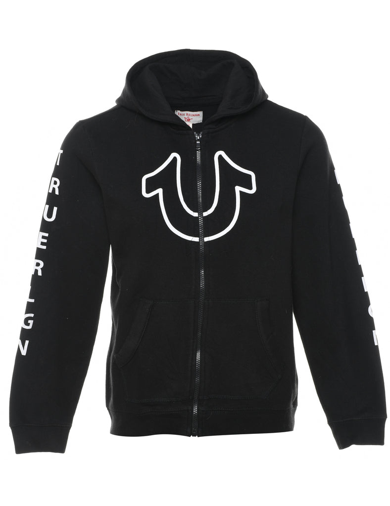 Black & White True Religion Printed Hoodie - M