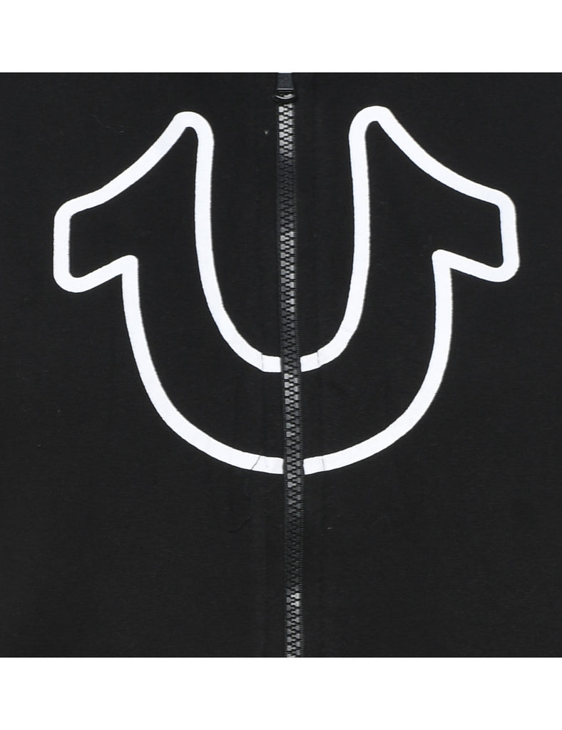 Black & White True Religion Printed Hoodie - M
