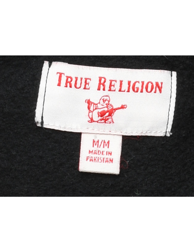 Black & White True Religion Printed Hoodie - M