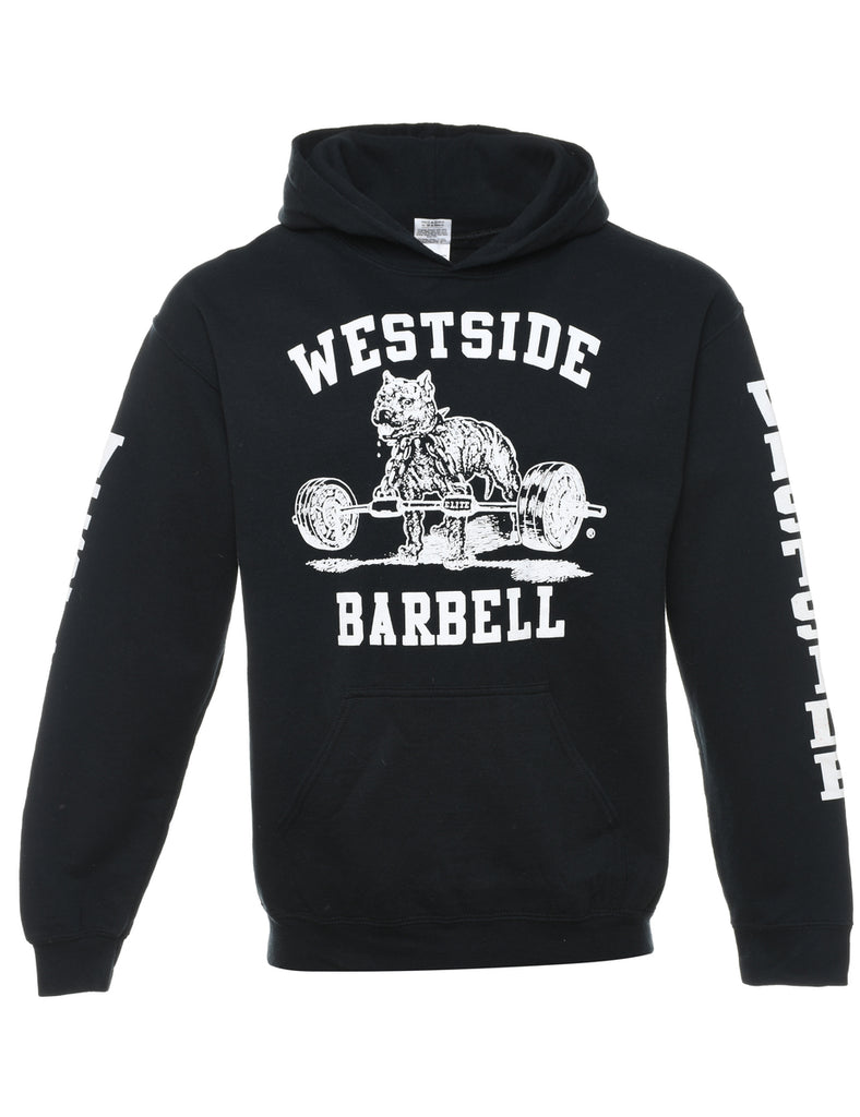 Black & White Westside Barbell Printed Hoodie - M