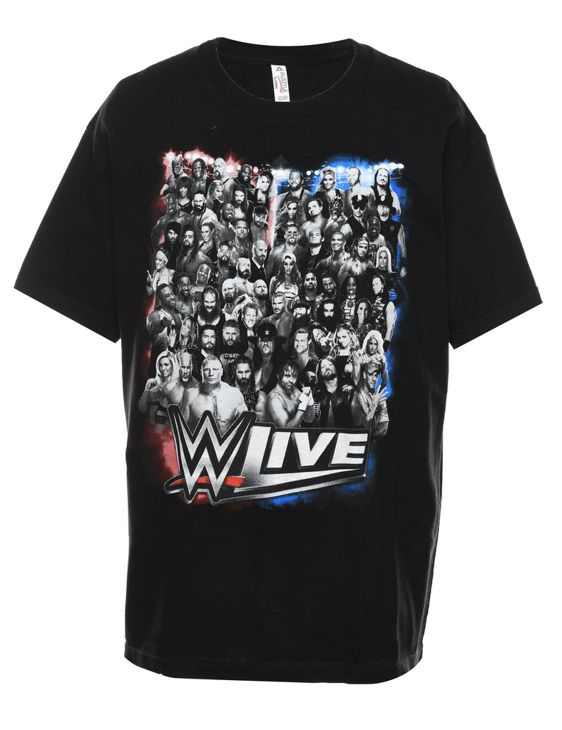Black WWE Live Printed T-shirt - L