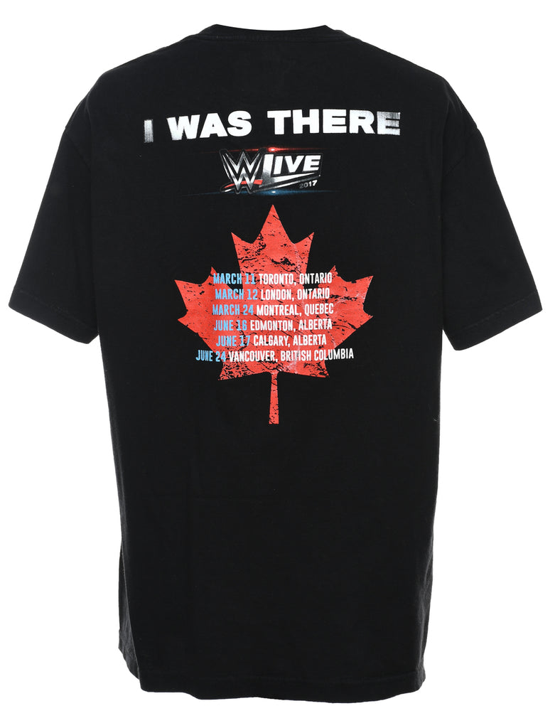 Black WWE Live Printed T-shirt - L