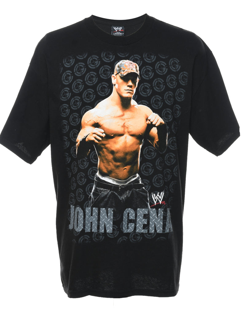 Black WWE Printed T-shirt - XL