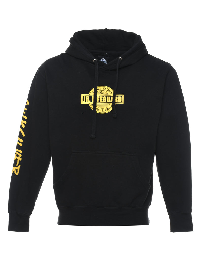 Black & Yellow Lifeguard Quicksilver Hoodie - S