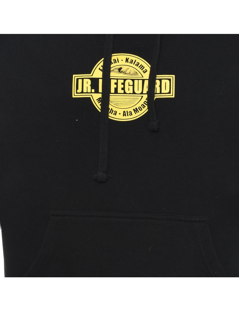 Black & Yellow Lifeguard Quicksilver Hoodie - S