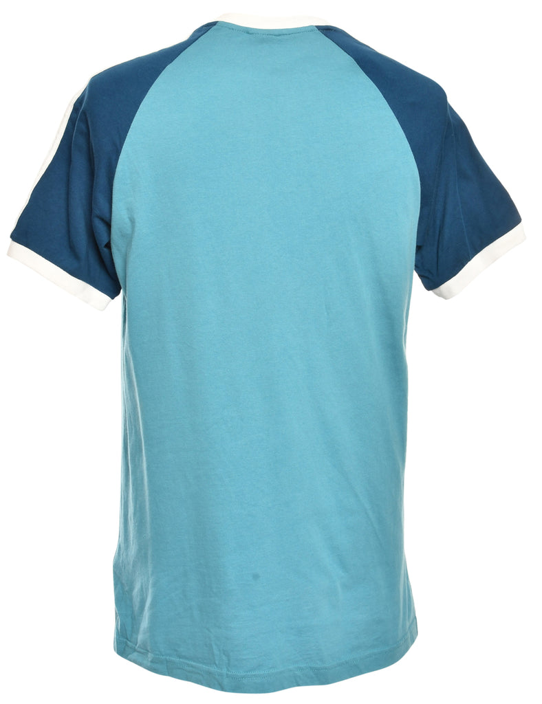 Blue Adidas Printed T-shirt - M