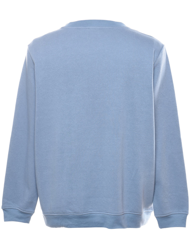 Blue Embroidered Sweatshirt - XL
