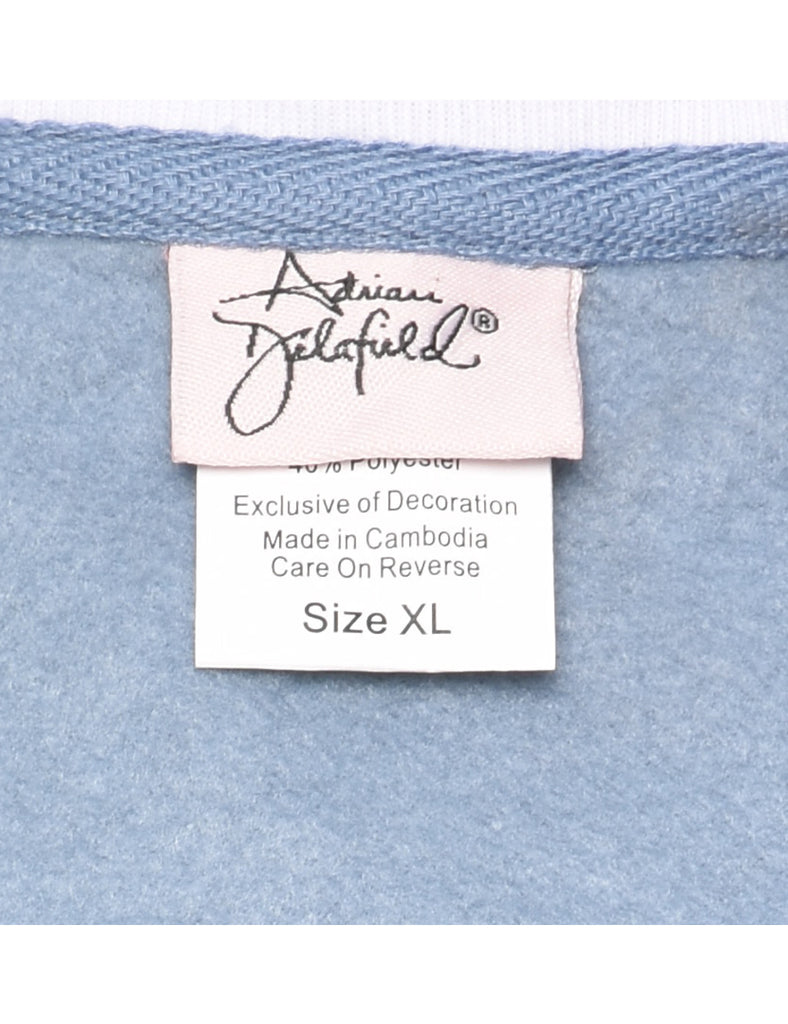 Blue Embroidered Sweatshirt - XL