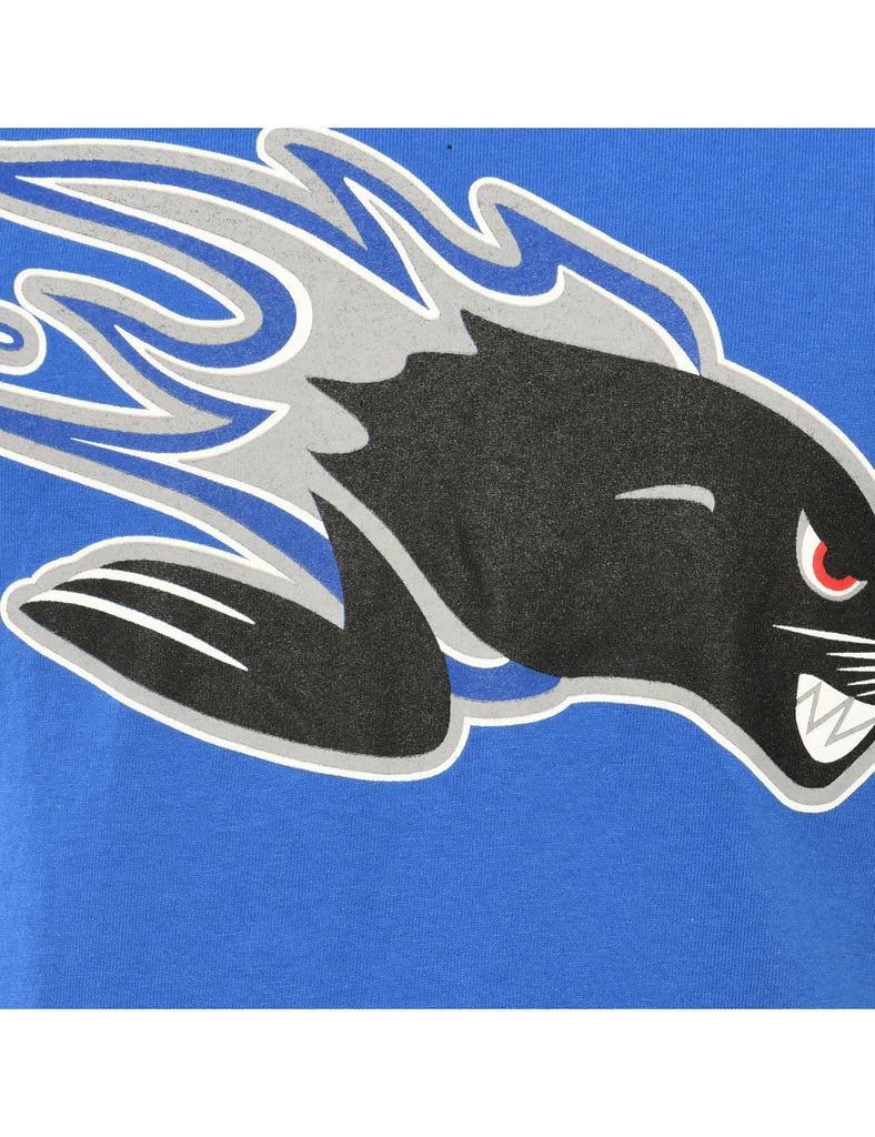 Blue Gildan Printed T-shirt - S