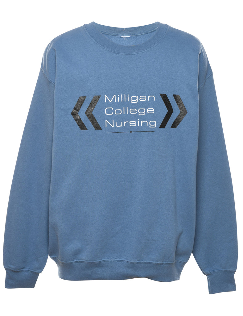 Blue Milligan College Nursing Printed Sweatshirt - M