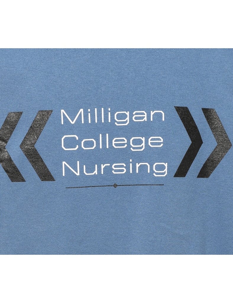 Blue Milligan College Nursing Printed Sweatshirt - M