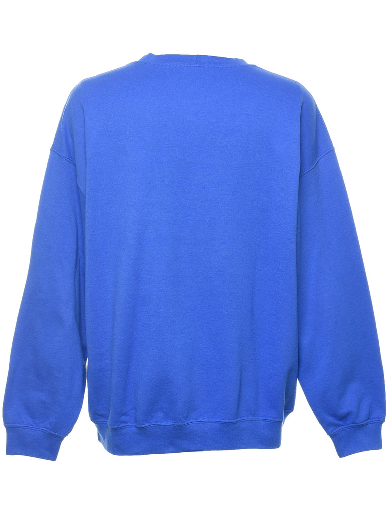 Blue Patterned Sweatshirt  - XL