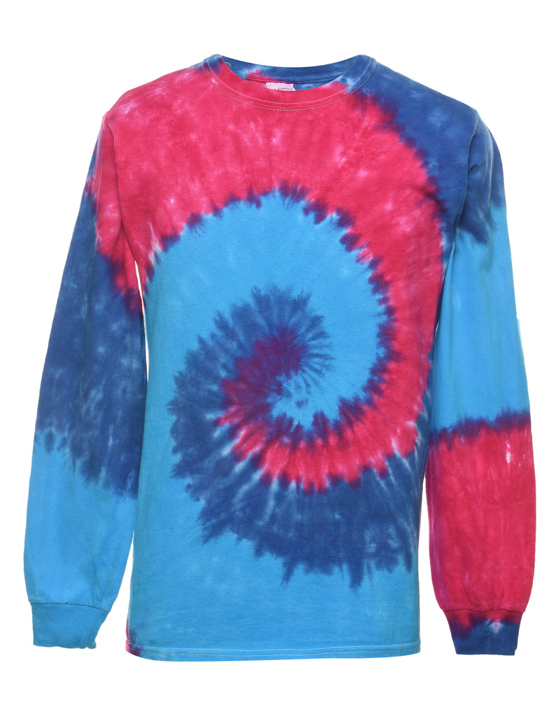 Blue & Pink Tie Dye T-shirt - S