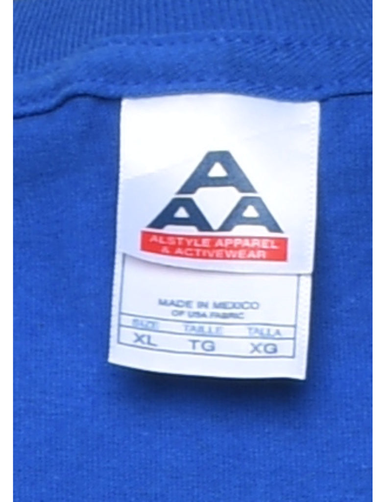 Blue Printed Senior Saints Sports T-shirt - XL