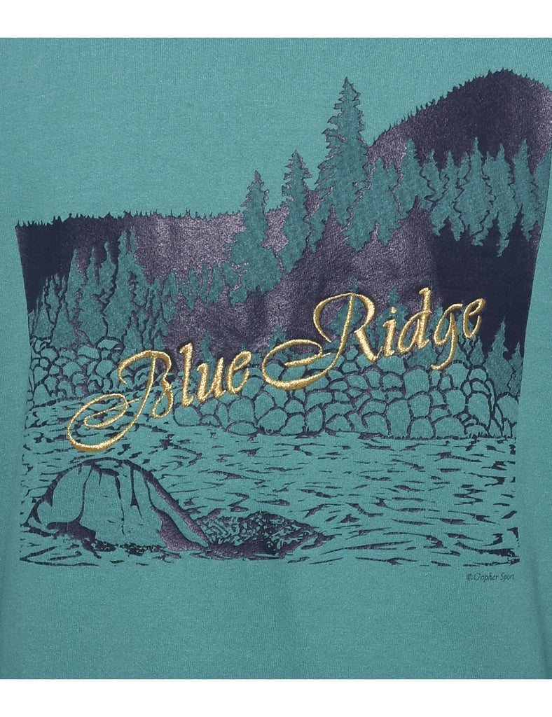 Blue Ridge Teal & Navy Sweatshirt - L