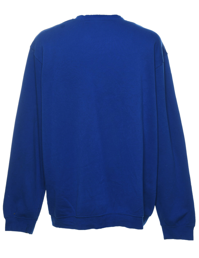 Blue & Silver Printed Sweatshirt - XL