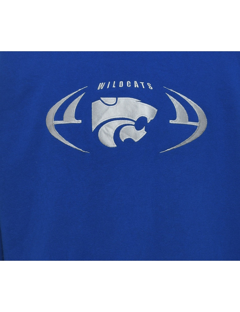 Blue & Silver Printed Sweatshirt - XL