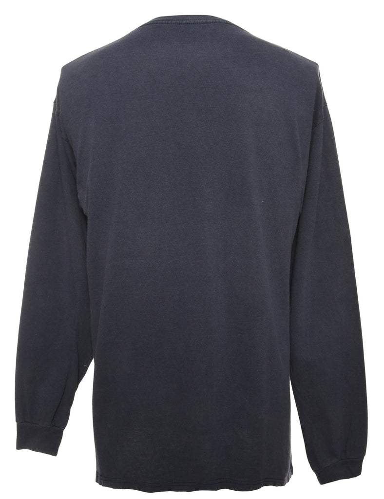 Blue Tiger Printed T-shirt - L