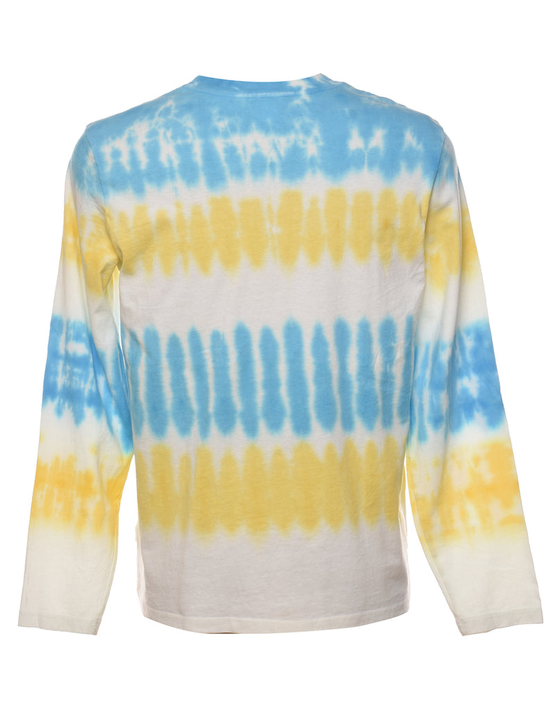 Blue & Yellow Tie Dye T-shirt - M