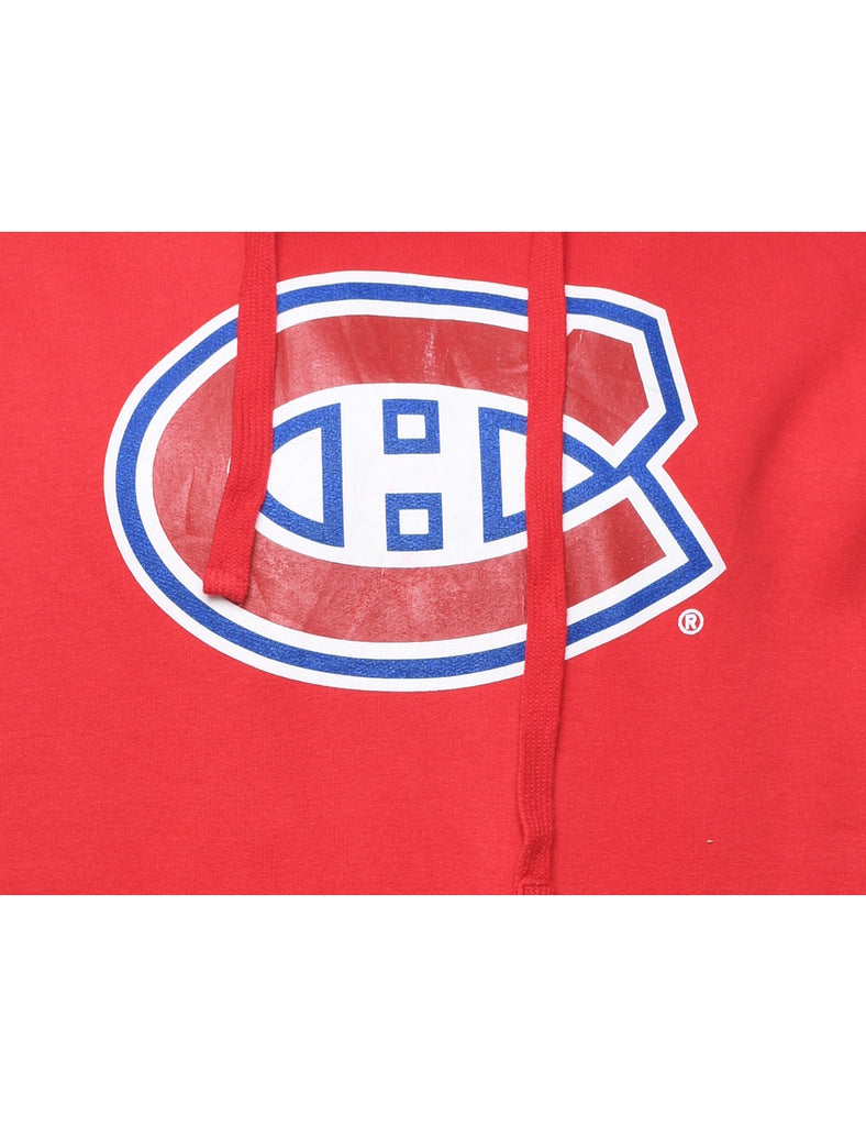 Bootleg Red Champion Hoodie - L