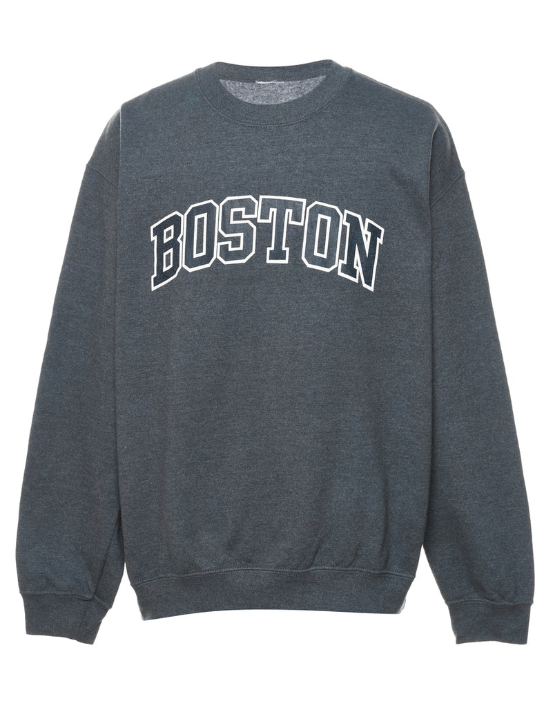 Boston Grey Design Sweatshirt - L