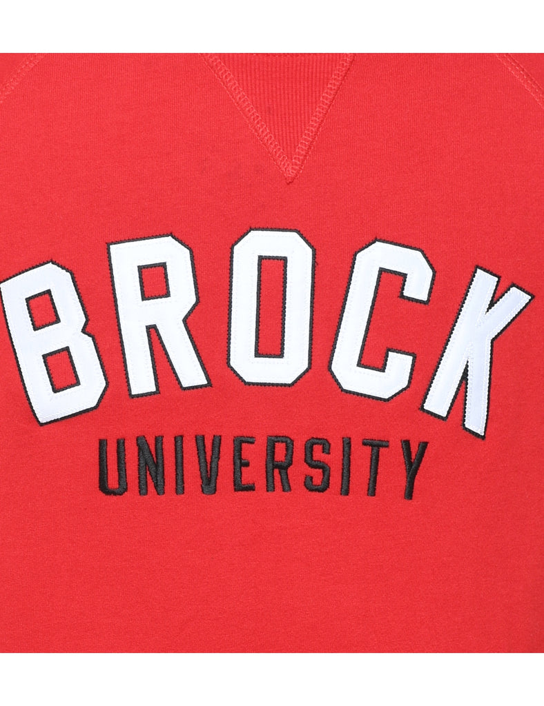 Brock University Black & Red Printed Sweatshirt - M