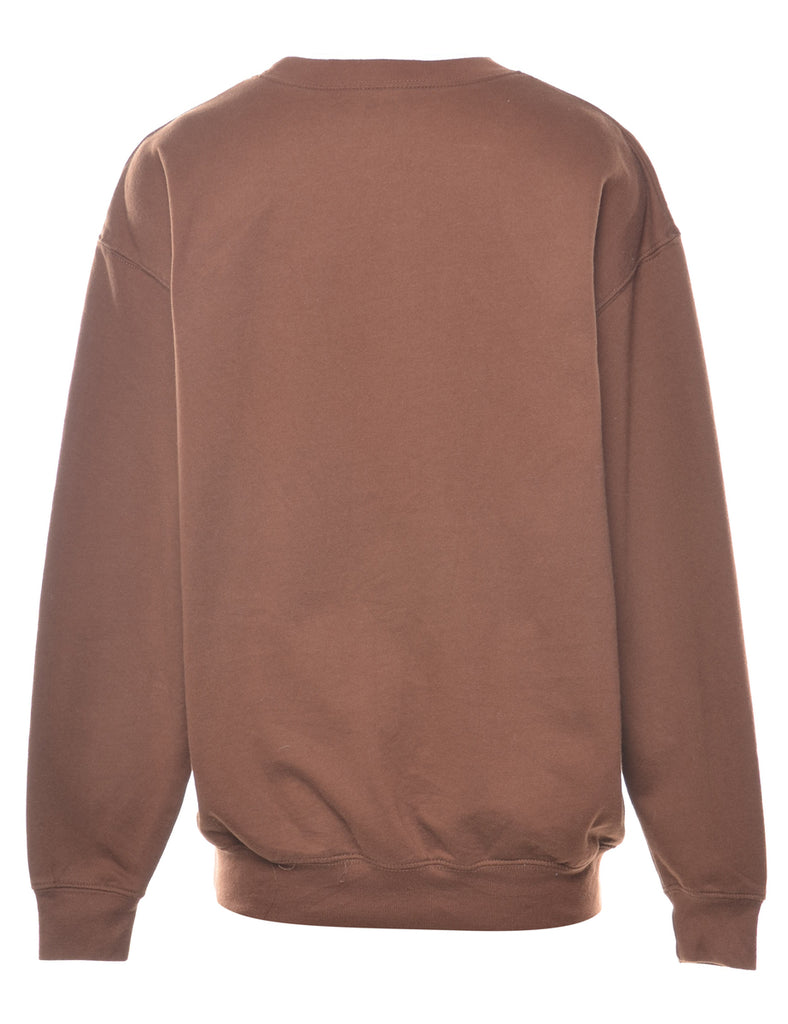 Brown Christmas Sweatshirt - L