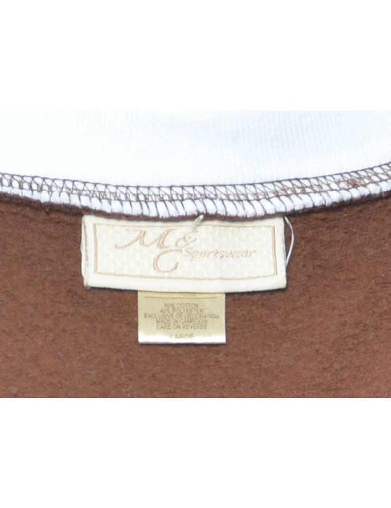 Brown Christmas Sweatshirt - L