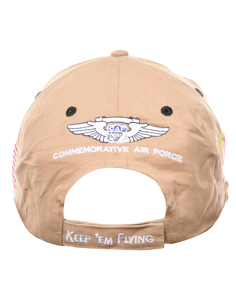 Brown Embroidered Cap - XS