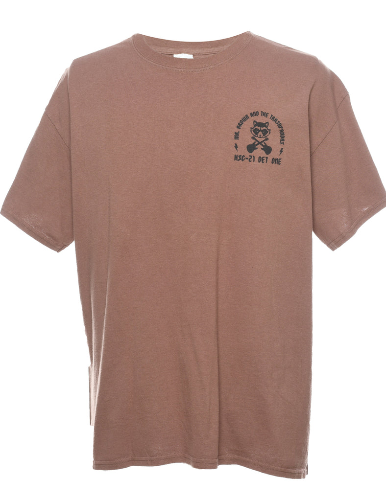 Brown Mr Brown 2017 Tour Printed T-shirt - XL
