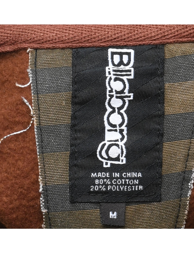 Brown Printed Billabong Hoodie - M