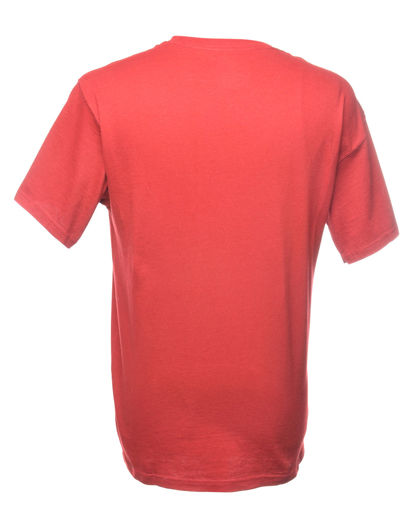 Burgundy Plain T-shirt - M