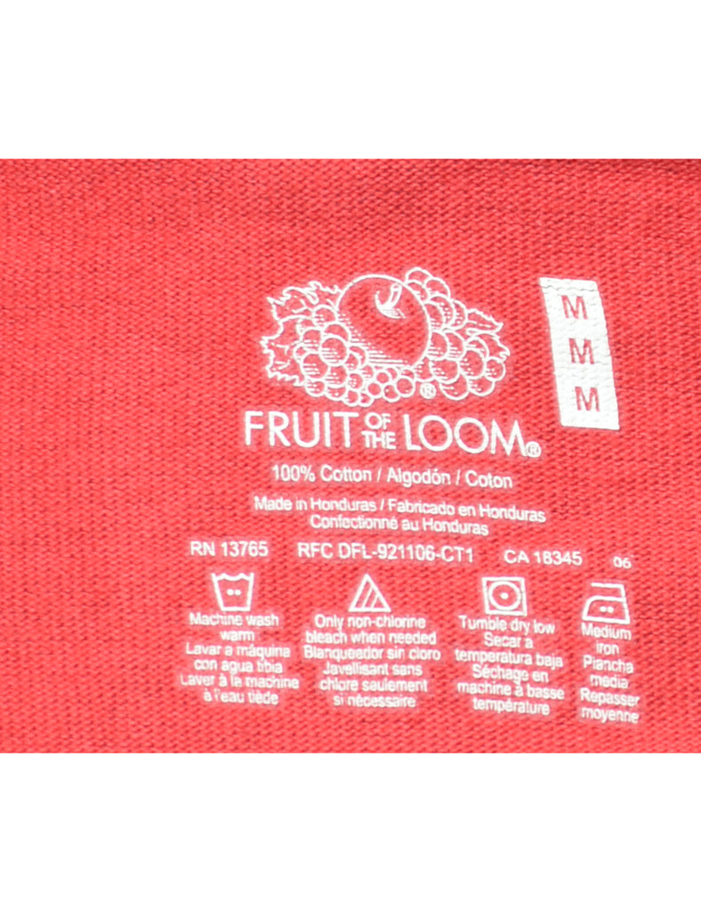 Burgundy Plain T-shirt - M