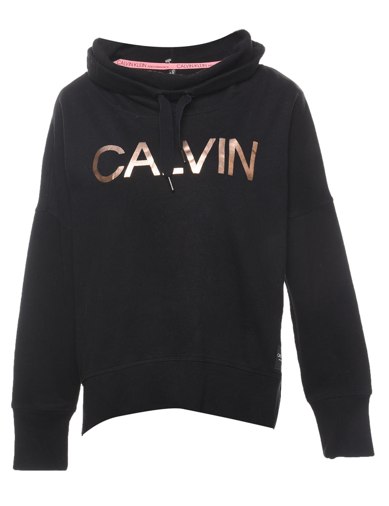 Calvin Klein Black & Gold Printed Sweatshirt - M