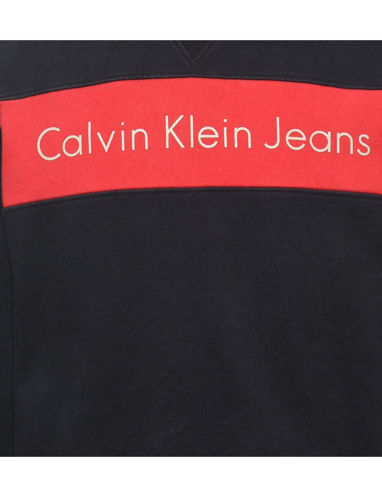 Calvin Klein Black & Red Printed Sweatshirt - S