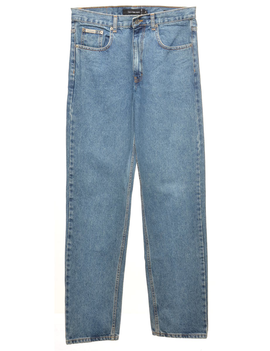 Calvin klein men's relaxed straight fit denim jeans shop